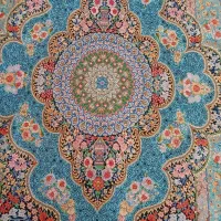 فرش تمام ابریشم|فرش|خورش رستم, |دیوار