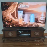 میز TV قهوه ای تمام چوب