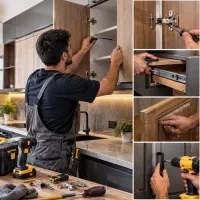 تعمیرات ساخت نصب کابینت کمد درب سقف