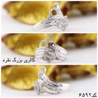 انگشتر گردنبند گوشواره نیم ست نقره|جواهرات|لنگرود, |دیوار