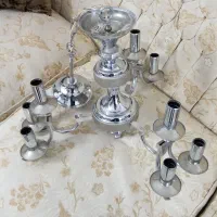 لوستر استیل مهر افروز|لوستر و چراغ آویز|مشهد, شهرآرا|دیوار