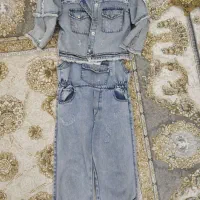 کت و شلوار لی دخترانه|کفش و لباس بچه|سهند, |دیوار