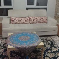 فروش مبل هفت نفره با سه عدد میز عسلی|مبلمان خانگی و میز عسلی|قزوین, |دیوار