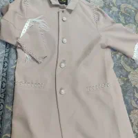 کت و  شلوار مجلسی کرم نسکافه ای سایز ۲