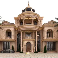 نما‌ رومی با سنگ و‌ سرامیک