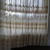 ۲ عدد پرده کتان و حریر