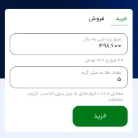پنج میلی طلای آب شده