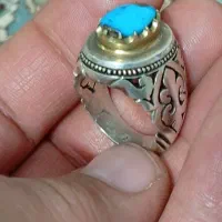 انگشتر فیروزه نیشابوری دست ساز احمد یک