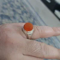 انگشتر عقیق یمنی پرتقالی
