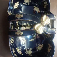 کشکول چینی طرح لیلی مجنون و ظرف پایه دار