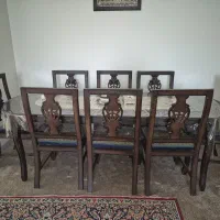 میز نهار خوری قالی ۸ نفره