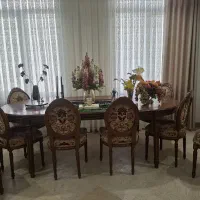 ست مبلمان و میز نهار خوری استیل چوب