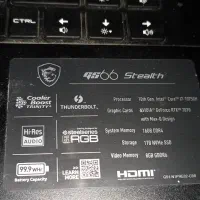 لپ تاپ گیمینگ msi در حدنو