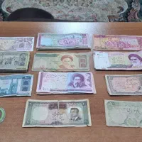 فروش سکه احمد شاه قاجار و تعدادی اسکناس|کلکسیون سکه، تمبر، اسکناس|رشت, رشتیان|دیوار