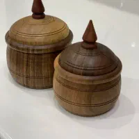 قندان و گلدان چوبی|ظروف سرو و پذیرایی|کرمانشاه, |دیوار