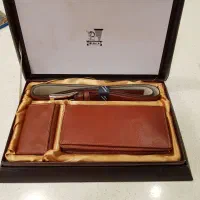 ست کیف پول جاسوئیچی کمربند تمام چرم طبیعی نو آکبند