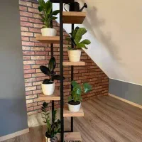 استند گل فلزی و چوبی