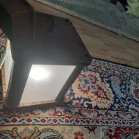 لوستری چوبی همراه لامپ|لوستر و چراغ آویز|قرچک, زیبا شهر|دیوار