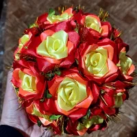 دسته گل توپی زیبا