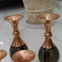 گلدان مسی خاتم کاری نو