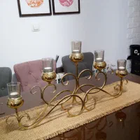 جا شمعی طلایی بسیار نو و سالم|صنایع دستی و سایر لوازم تزئینی|کرج, شهرک بهارستان|دیوار