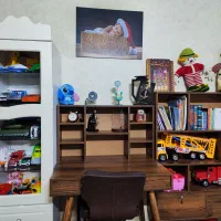 میز تحریر و کتابخانه