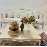 مبل سه گل فرانسوی با پارچه پتینه ضدلک/خرید اقساطی/|مبلمان خانگی و میز عسلی|اردبیل, |دیوار