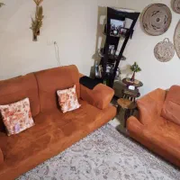 مبل سفارشی ساخت ۷ نفره گردنی مکانیزه جنس پارچه جیر