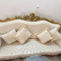 مبل استیل ۹نفره ومیزناهارخوری ۸نفره باچوب کردو|مبلمان خانگی و میز عسلی|پردیس, فاز ۸|دیوار