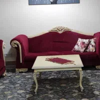 مبل هفت نفره چوب راش پارچه مازراتی