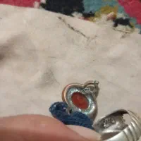 دوعدکمه قدیمی یک گردنبندوانگشترنقره|کلکسیون اشیاء عتیقه|شهرآباد, |دیوار