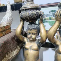 جفت چراغ آنتیک و قدیمی|کلکسیون اشیاء عتیقه|شهریار, شهریار|دیوار