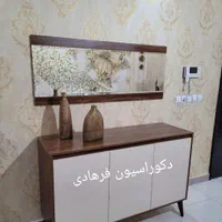 ساخت سفارشی آینه کنسول تمام ام دی اف|بوفه، ویترین، کنسول|رشت, نظری|دیوار
