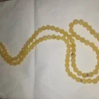 تسبیح یاقوت زرد قدیمی طلایی