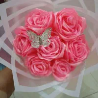 دسته گل هایی با ربان های باکیفیت تعداد و رنگ با تو|گل مصنوعی|یزد, |دیوار