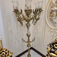 آباژور برنجی هفت شاخه سنگین طرح فرشته