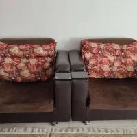 سه عدد کاناپه، ساعت ایستاده ، آباژور و .|مبلمان خانگی و میز عسلی|سنندج, |دیوار