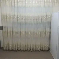 پرده حریر در حد نو همراه با کتیبه و میل پرده|پرده، رانر، رومیزی|خان ببین, |دیوار