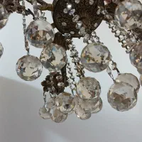 لوستر برنز آنتیک با دیوارکوب ست|لوستر و چراغ آویز|همدان, |دیوار