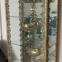 ست بوفه و ساعت ایستاده برنجی