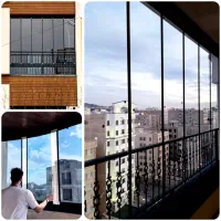 بالکن شیشه ای - کابین دوش