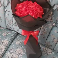 انواع رنگ گل روبانی شاخه ای ۱۵ تومن|گل مصنوعی|رفسنجان, |دیوار