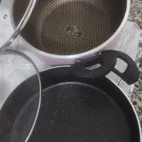 قابلمه چهارنفره و ماهی تابه بزرگ نو