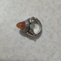 انگشتر نقره دست ساز عقیق دوپوست|جواهرات|کهک, |دیوار