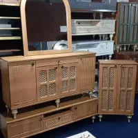 ست بلوطی رنگ کنسول میزتلویزیون جاکفشی خودرنگ