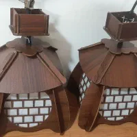 لوستر چوبی اتاق و سقفی راهرو