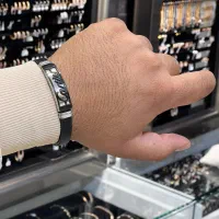 دستبندچرم ۱۹۸ تومن جنس steel