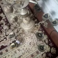 لوستر برنزی بزرگ و زیبا ۱۲ شاخه