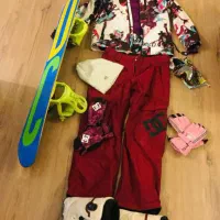 ست لباس اسنوبرد snowboard بوت فیکس شلوار dc اسکی