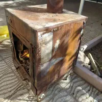 بخاری هیزمی با ورق واسکلت قوطی|بخاری، هیتر، شومینه|بسطام, |دیوار